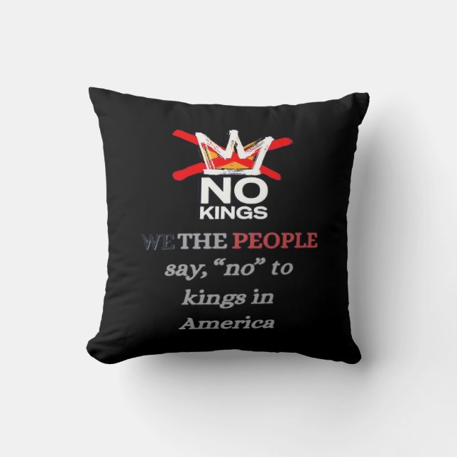 No Kings We the People Freedom Classic Style Kussen (Voorkant)
