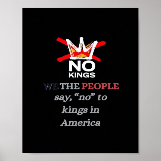 No Kings We the People Freedom Classic Style Poster (Voorkant)