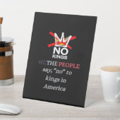 No Kings We the People Freedom Classic Style Reclamebord Met Voetstuk (Insitu)