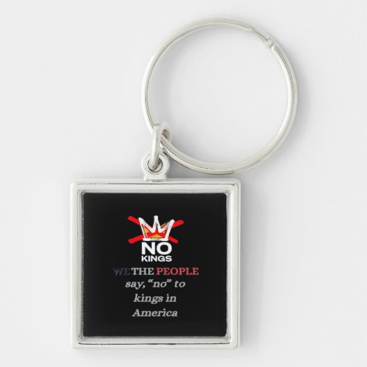 No Kings We the People Freedom Classic Style Sleutelhanger (Voorkant)