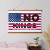 "NO kings" Wood Topped Wall Tapestry Hangend Wandkleed (Slaapkamer)