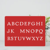 No L "Joke" Alphabet (Noel) Feestdagenkaart (Staand voorkant)