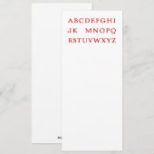 No L "Joke" Alphabet (Noel) Feestdagenkaart (Voorkant / Achterkant)