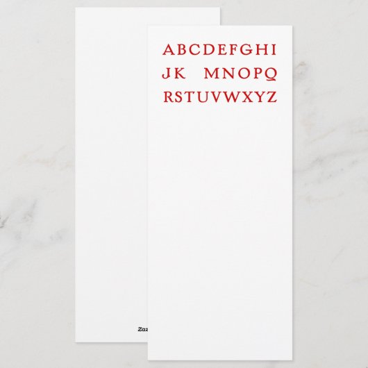 No L "Joke" Alphabet (Noel) Feestdagenkaart (Voorkant / Achterkant)