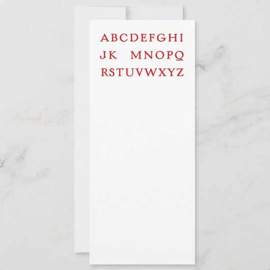 No L "Joke" Alphabet (Noel) Feestdagenkaart (Voorkant)