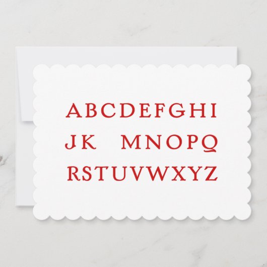 No L "Joke" Alphabet (Noel) Feestdagenkaart (Voorkant)