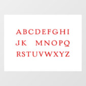 "No L" (Noel) Alfabet Joke voor Kerstmis Raamsticker (Vel)