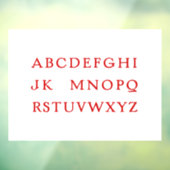 "No L" (Noel) Alfabet Joke voor Kerstmis Raamsticker (Vel 3)