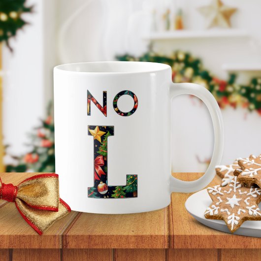 "No L" Pun Humor Personalized Christmas Funny Koffiemok