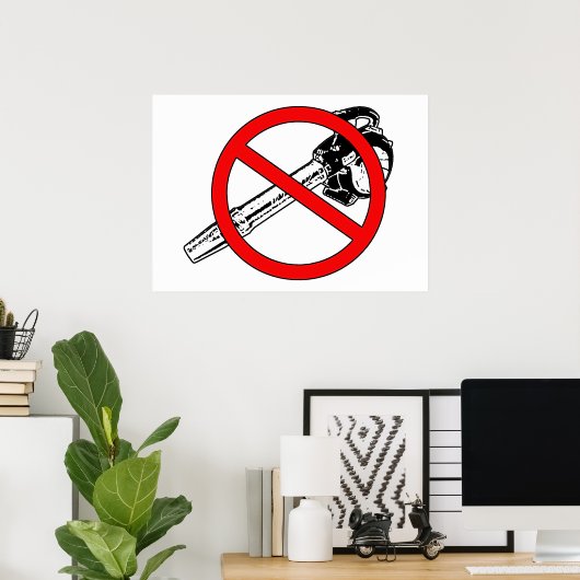 NO Leaf Blowers Poster (Thuiskantoor)