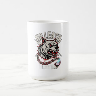 No Leash Pitbull T-shirt met lange mouwen Koffiemok