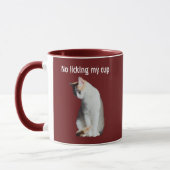 No Licking My Cup Funny Cat Mug Mok (Links)