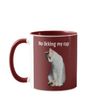 No Licking My Cup Funny Cat Mug