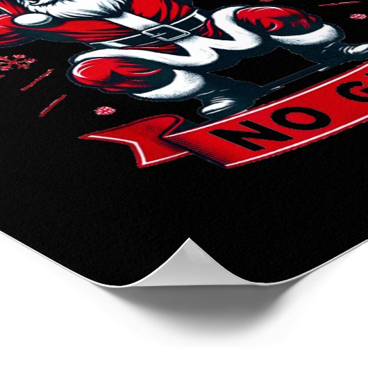 No Lift No Gift Christmas Santa Gym Squat Weightli Poster (Hoek)