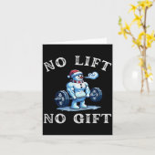 No Lift No Gift Funny Workout Snowman Christmas Gy Kaart (Gele Bloem)