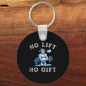 No Lift No Gift Funny Workout Snowman Christmas Gy Sleutelhanger (Voorkant)