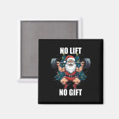 No Lift No Gift Santa Claus Christmas Gym Bodybuil Magneet (Voorkant / Achterkant)