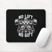 No Lift No Gift Santa Claus Christmas Gym Bodybuil Muismat (Met muis)