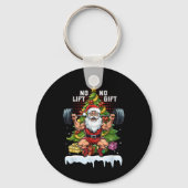 No Lift No Gift Santa Claus Christmas Gym Bodybuil Sleutelhanger (Voorkant)