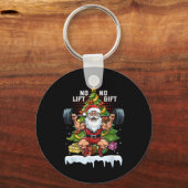 No Lift No Gift Santa Claus Christmas Gym Bodybuil Sleutelhanger (Voorkant)