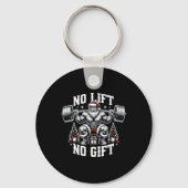 No Lift No Gift Santa Claus Christmas Gym Bodybuil Sleutelhanger (Voorkant)