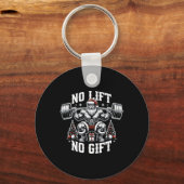 No Lift No Gift Santa Claus Christmas Gym Bodybuil Sleutelhanger (Voorkant)