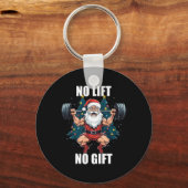 No Lift No Gift Santa Claus Christmas Gym Bodybuil Sleutelhanger (Voorkant)