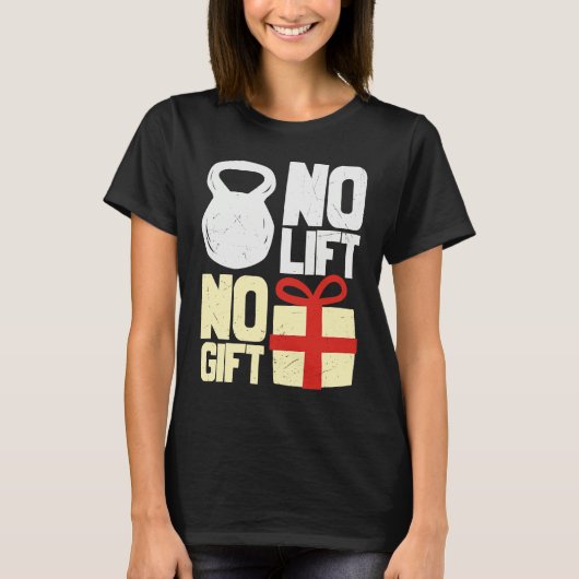 No Lift No Ugly Christmas Santa Gym Workout Graph T-shirt (Voorkant)