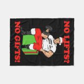 No Lifts No Arnold Schwarzenegger Christma Fleece Deken (Voorkant (Horizontaal))