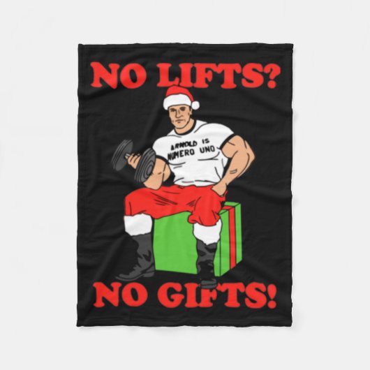 No Lifts No Arnold Schwarzenegger Christma Fleece Deken (Voorkant)
