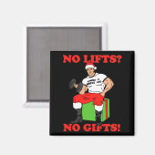 No Lifts No Arnold Schwarzenegger Christma  Magneet (Voorkant / Achterkant)