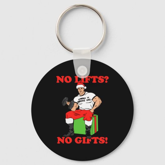 No Lifts No Arnold Schwarzenegger Christma Sleutelhanger (Voorkant)
