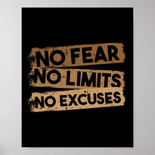 No Limits Angst Excuses Black History Month Mannen Poster