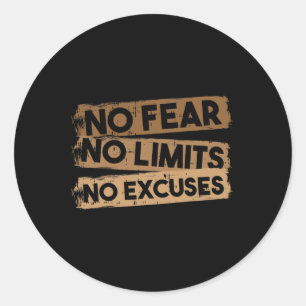 No Limits Angst Excuses Black History Month Mannen Ronde Sticker
