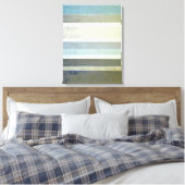 'No Limits' Blauwe Abstracte kunst Canvas Afdruk (Insitu (Slaapkamer))