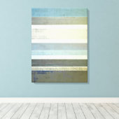 'No Limits' Blauwe Abstracte kunst Canvas Afdruk (Insitu (Houten vloer))