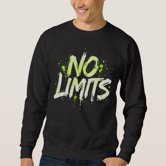No Limits – Bold Graffiti Streetwear Design Trui (Voorkant)