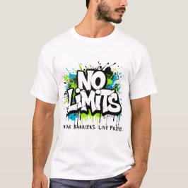 No Limits – Break Barriers Live Free Motivational  T-shirt