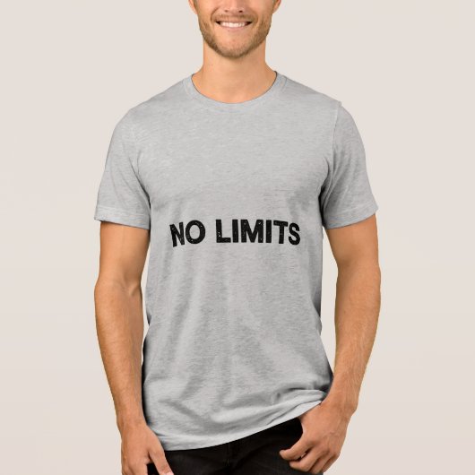 NO LIMITS – Expressive Caps Lock Typo T-Shirt (Voorkant)