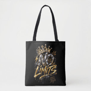 No Limits Gouden Kroon Luxe Design Tote Bag