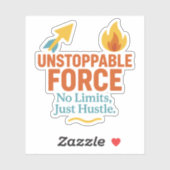 No Limits, Just Hustle Motivational Vinyl Sticker (Vel)