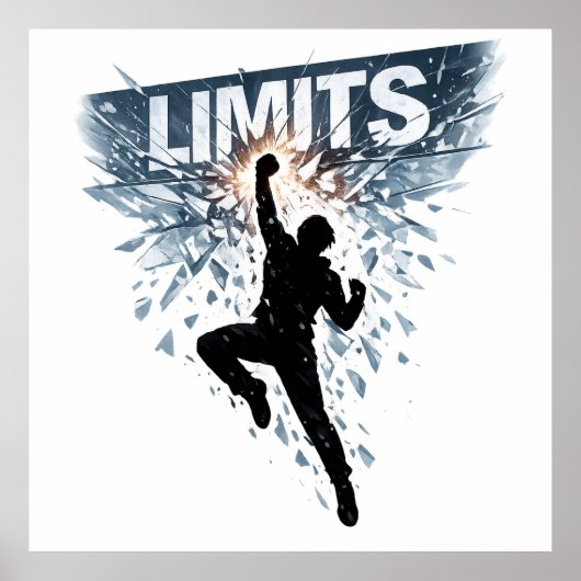No Limits Motivation Design  Poster (Voorkant)
