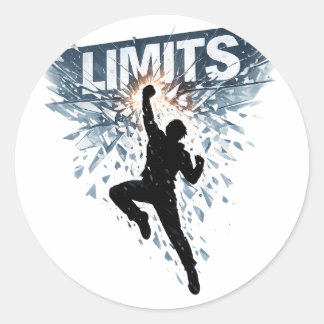 No Limits Motivation Design  Ronde Sticker