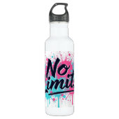 'No Limits Splash Water Bottle | Gym Hike Art Waterfles (Voorkant)