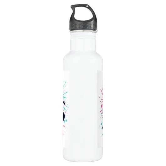 'No Limits Splash Water Bottle | Gym Hike Art Waterfles (Achterkant)