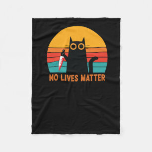 No Lives beroemd gemaakt door Halloween Cat Sticke Fleece Deken