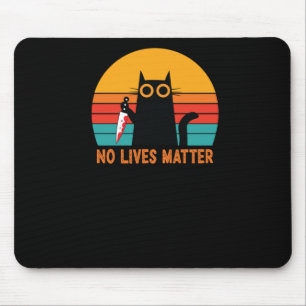 No Lives beroemd gemaakt door Halloween Cat Sticke Muismat