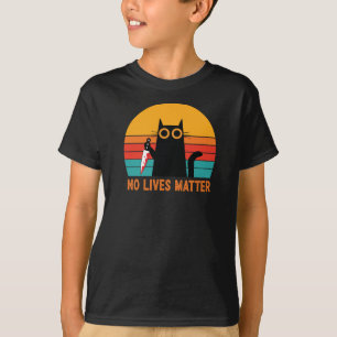 No Lives beroemd gemaakt door Halloween Cat Sticke T-shirt