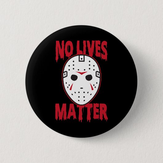 No Lives Horror Mask Halloween Kostuum Fun Ronde Button 5,7 Cm (Voorkant)
