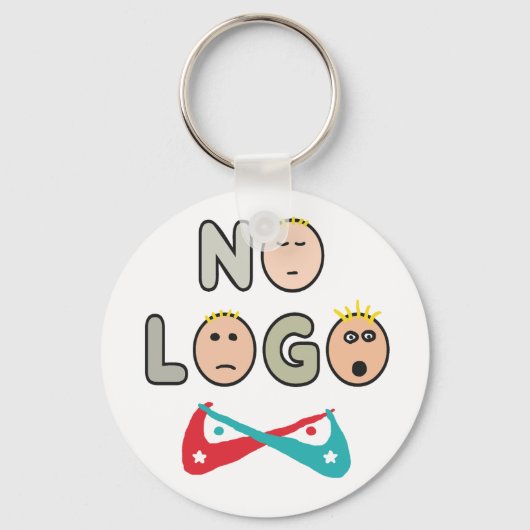 No Logo Anti Brand Capitalist Sleutelhanger (Voorkant)